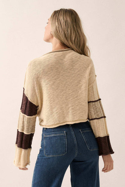 Make or Break Exposed-Seam Colorblock Sweater