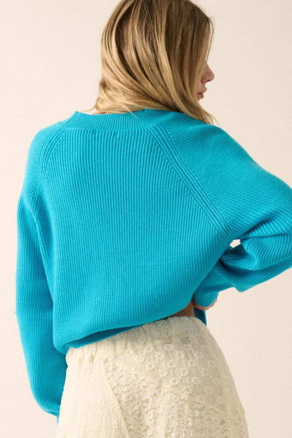 Shrug It Off Layered-Look Rib-Knit Cardigan Sweater