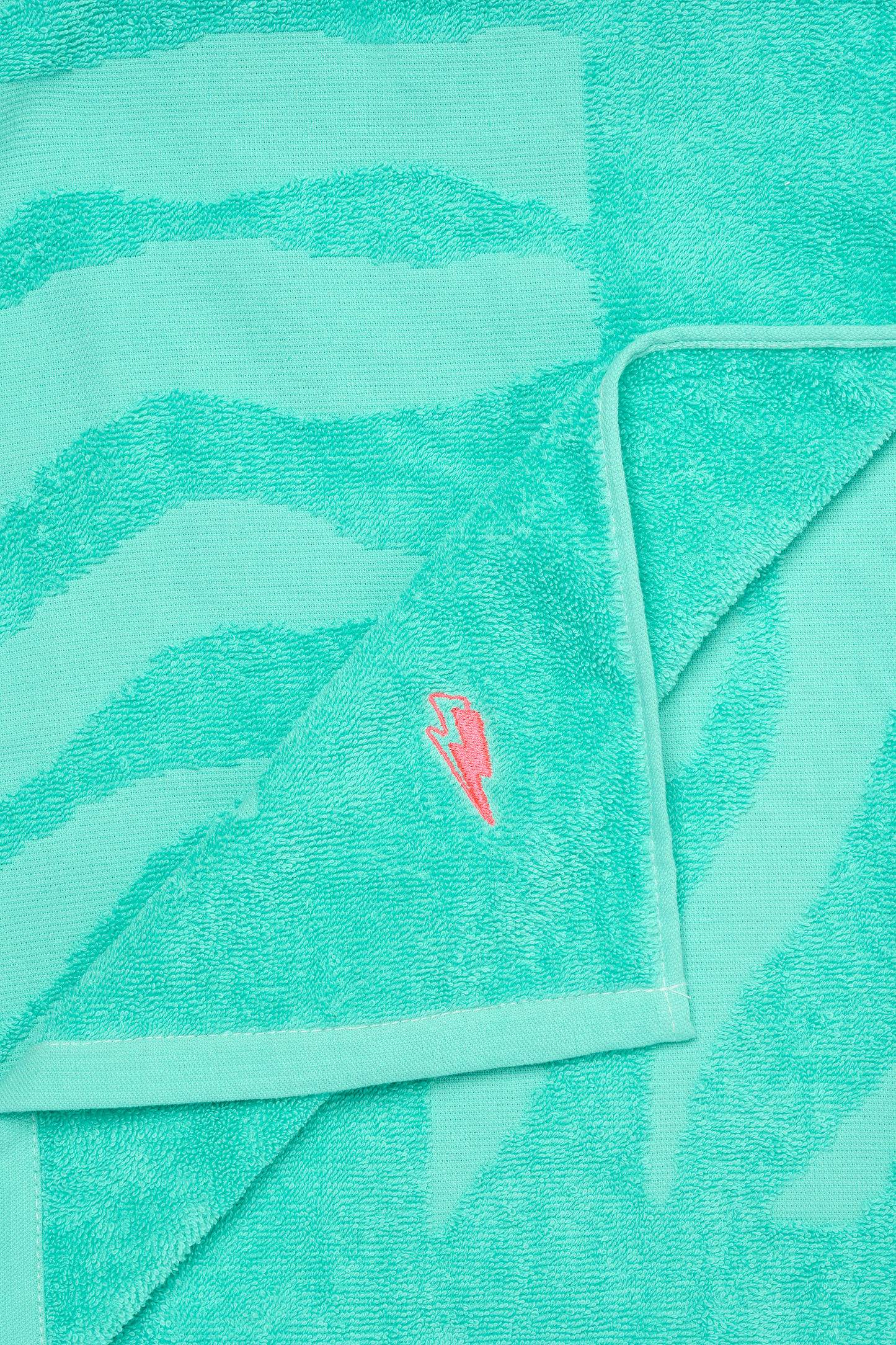 Green Palm Print Beach Towel
