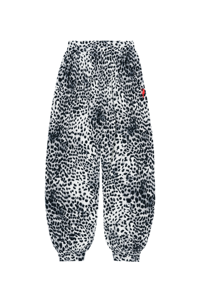 Grey Cheetah Balloon Leg Jersey Trouser