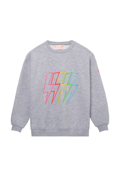 Grey Marl Multi Neon Bolt Ultimate Sweatshirt