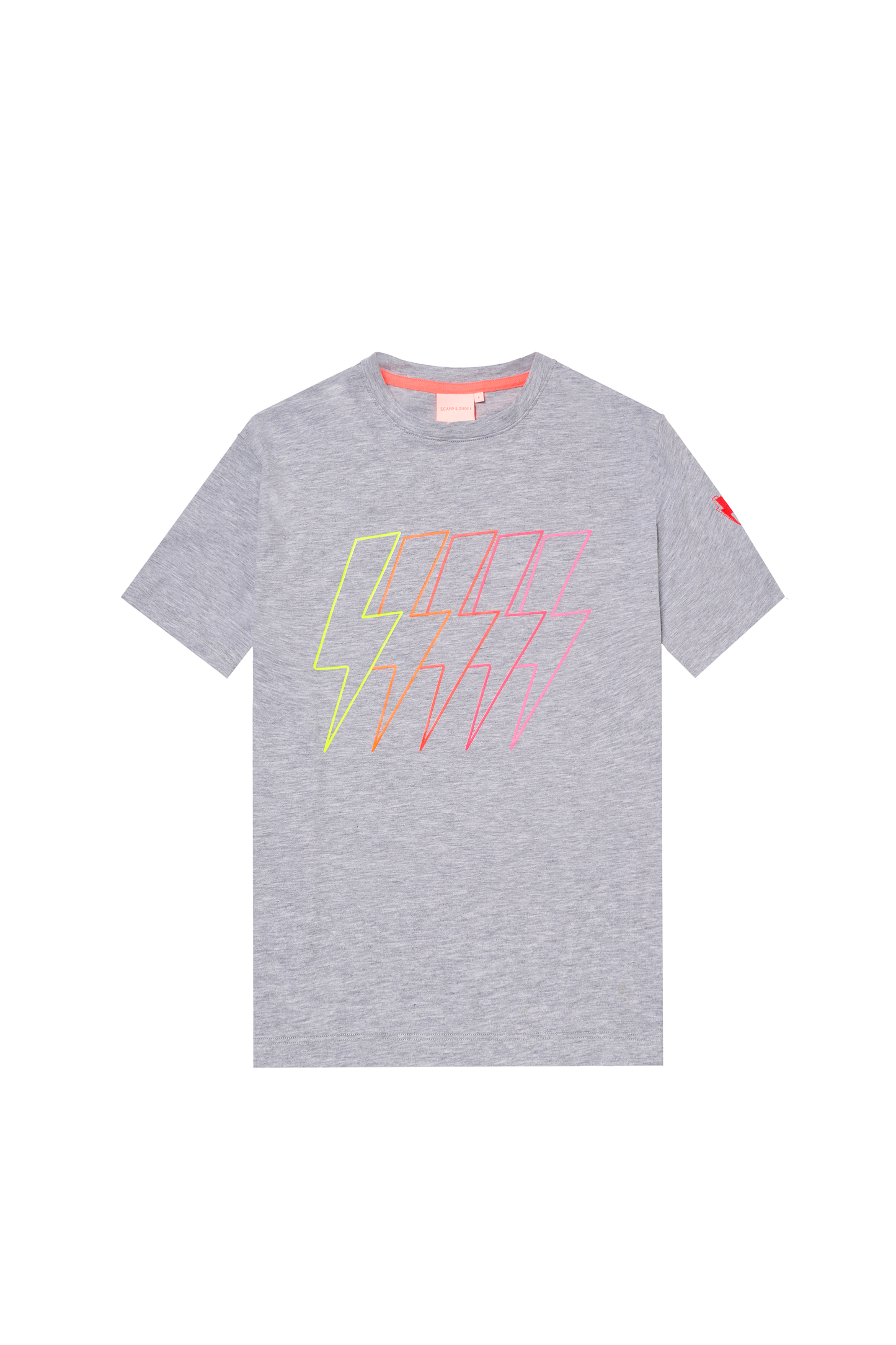 Grey Marl Multi Neon Bolt Classic T-Shirt