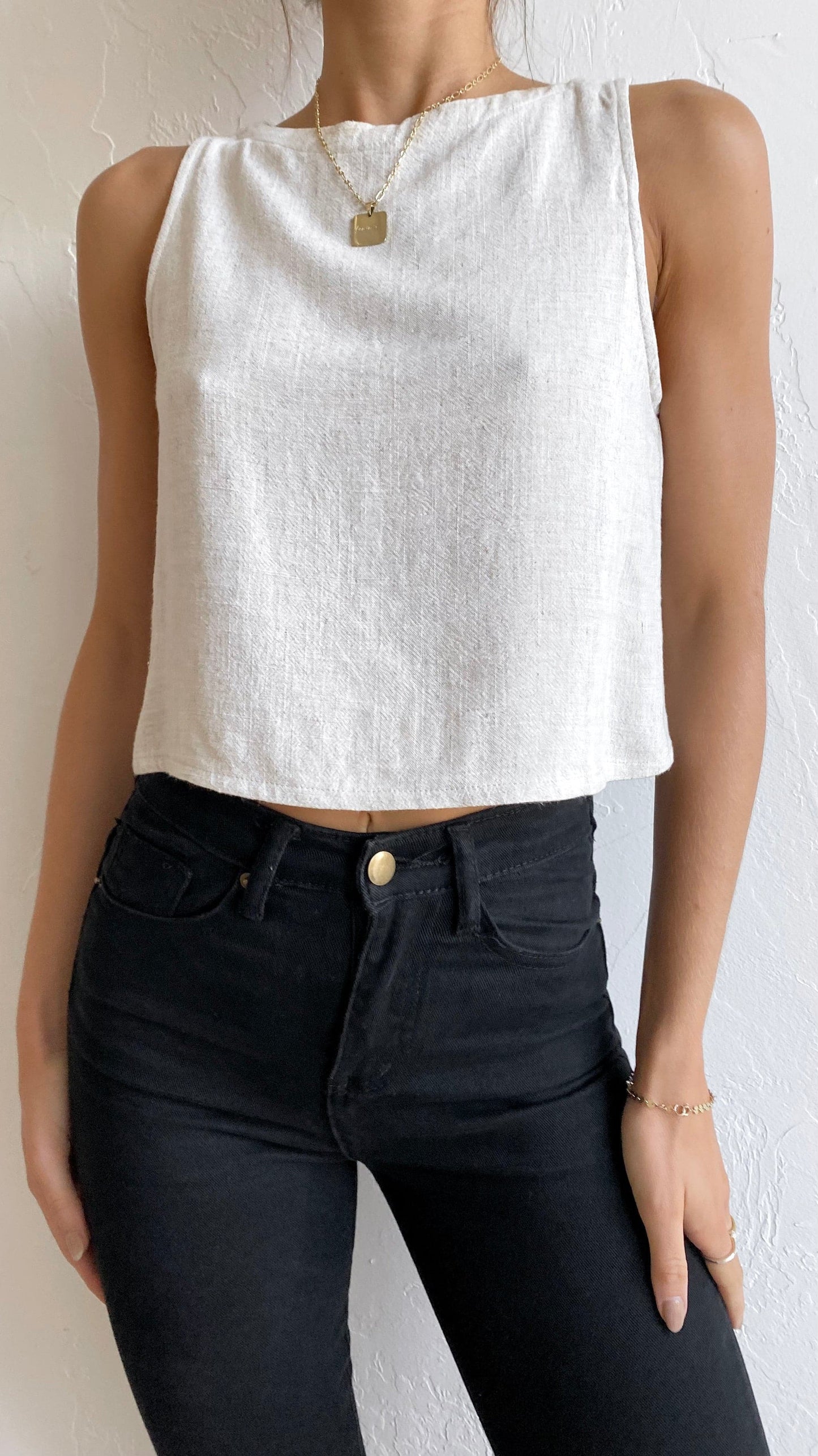 Persephone Crop Top - Natural