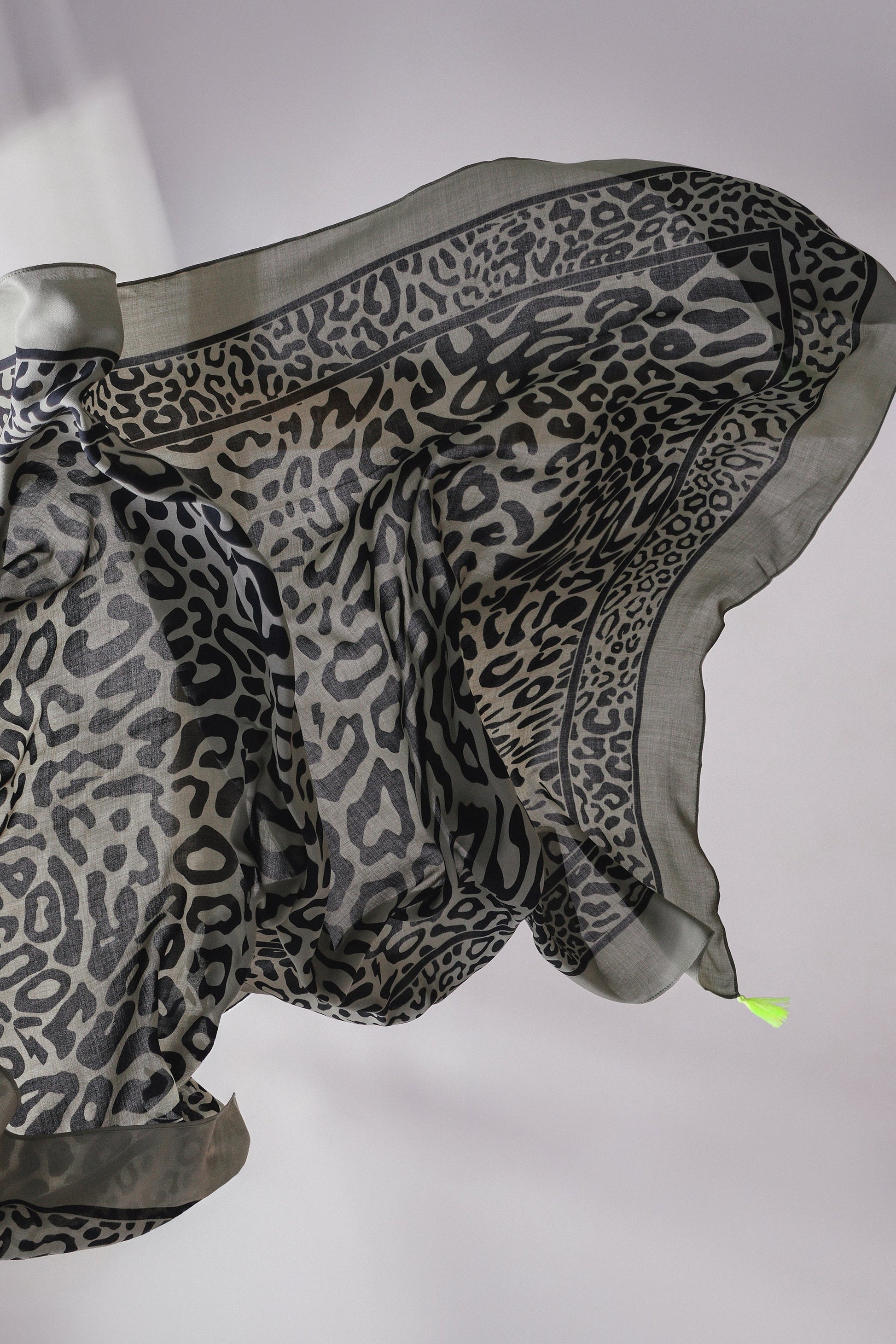 Scamp & Dude x Jodie Kidd Khaki Leopard Charity Super Scarf