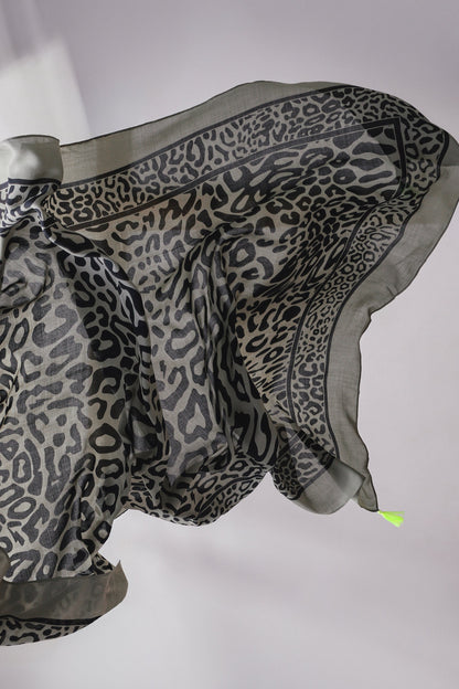 Scamp & Dude x Jodie Kidd Khaki Leopard Charity Super Scarf