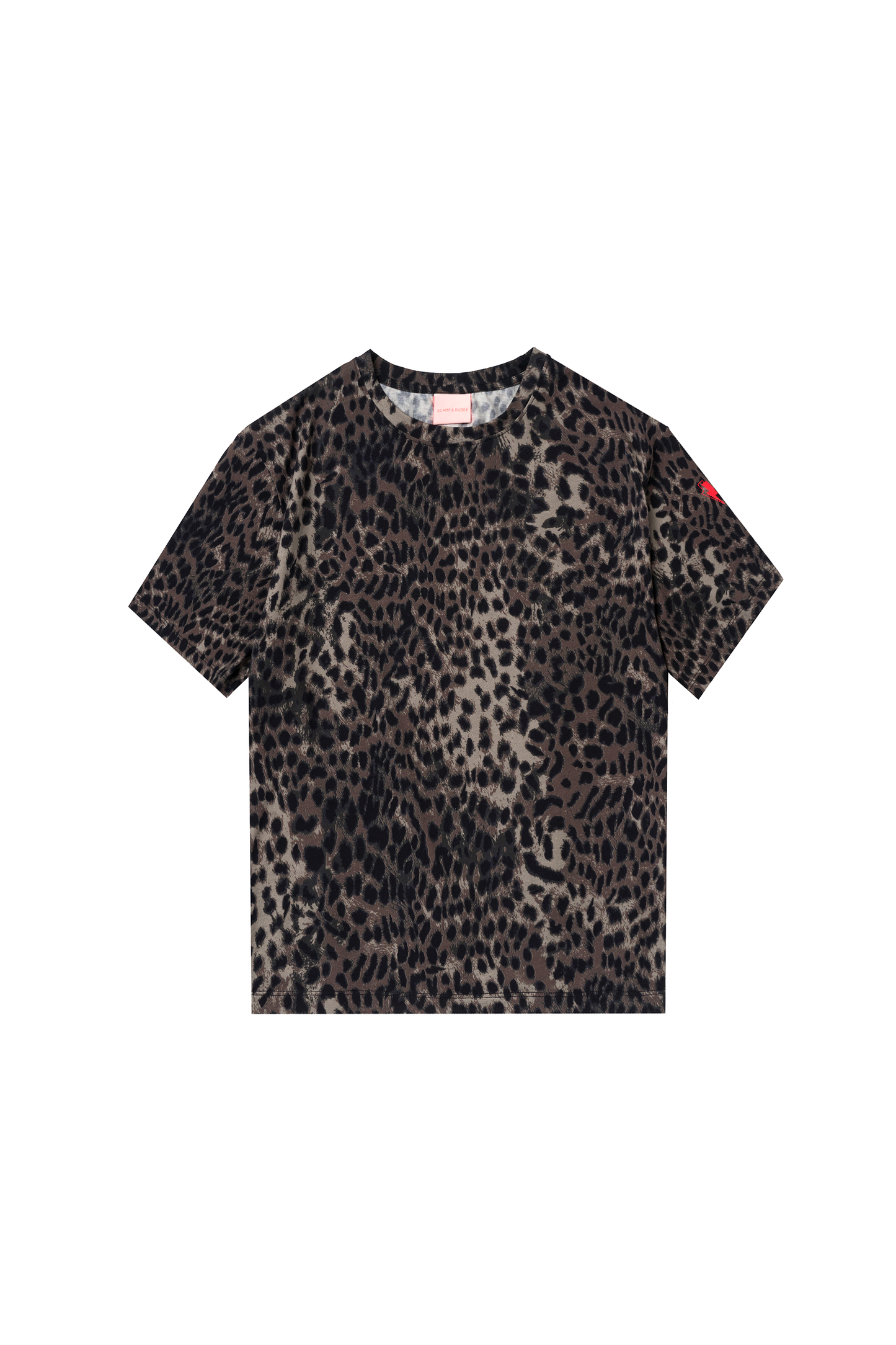 Khaki with Black Cheetah T-Shirt