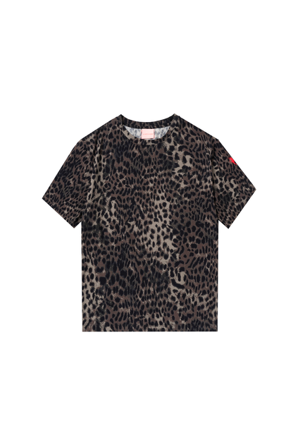 Khaki with Black Cheetah T-Shirt