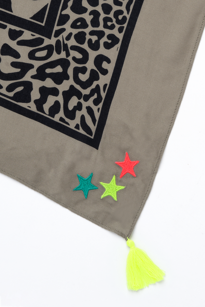 Scamp & Dude x Jodie Kidd Khaki Leopard Charity Super Scarf