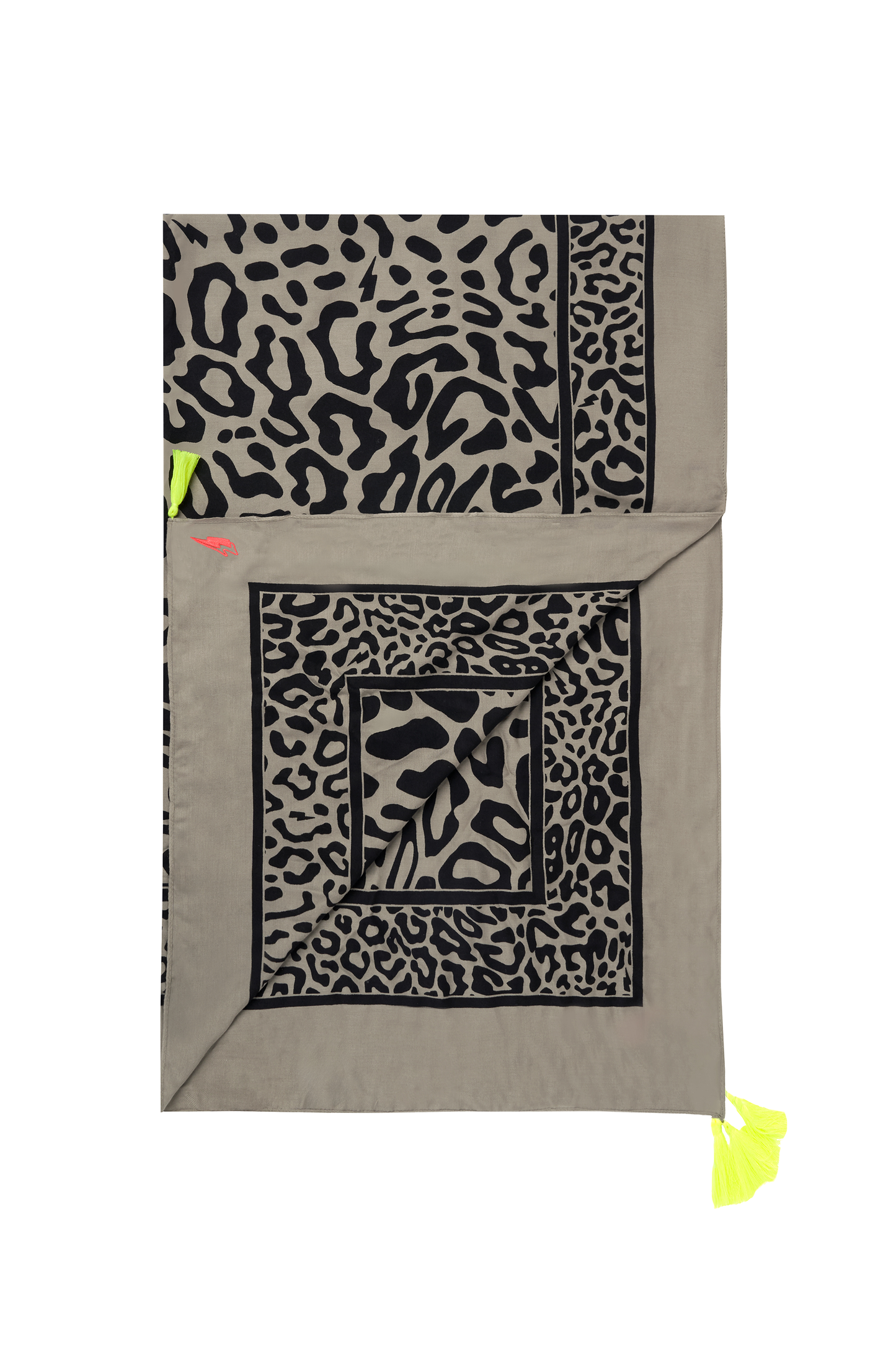 Scamp & Dude x Jodie Kidd Khaki Leopard Charity Super Scarf