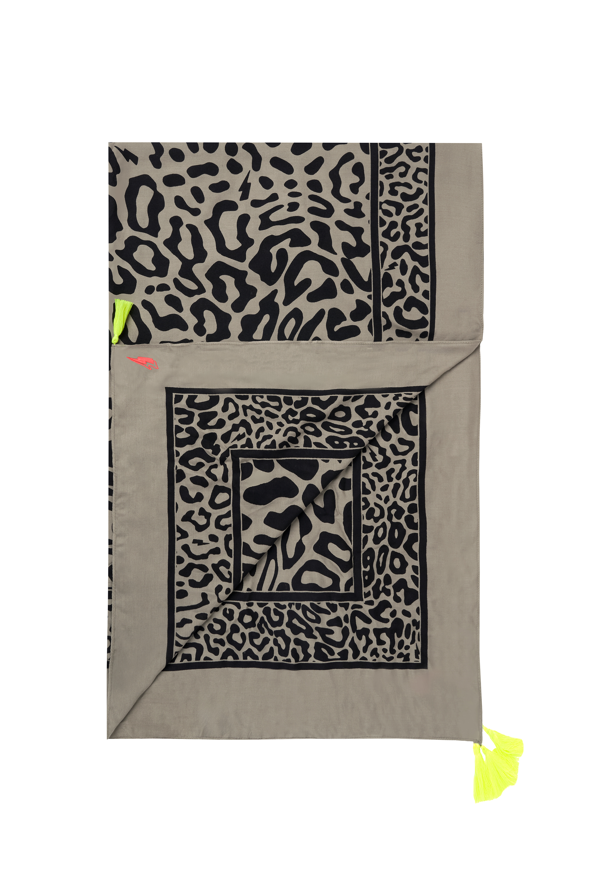 Scamp & Dude x Jodie Kidd Khaki Leopard Charity Super Scarf