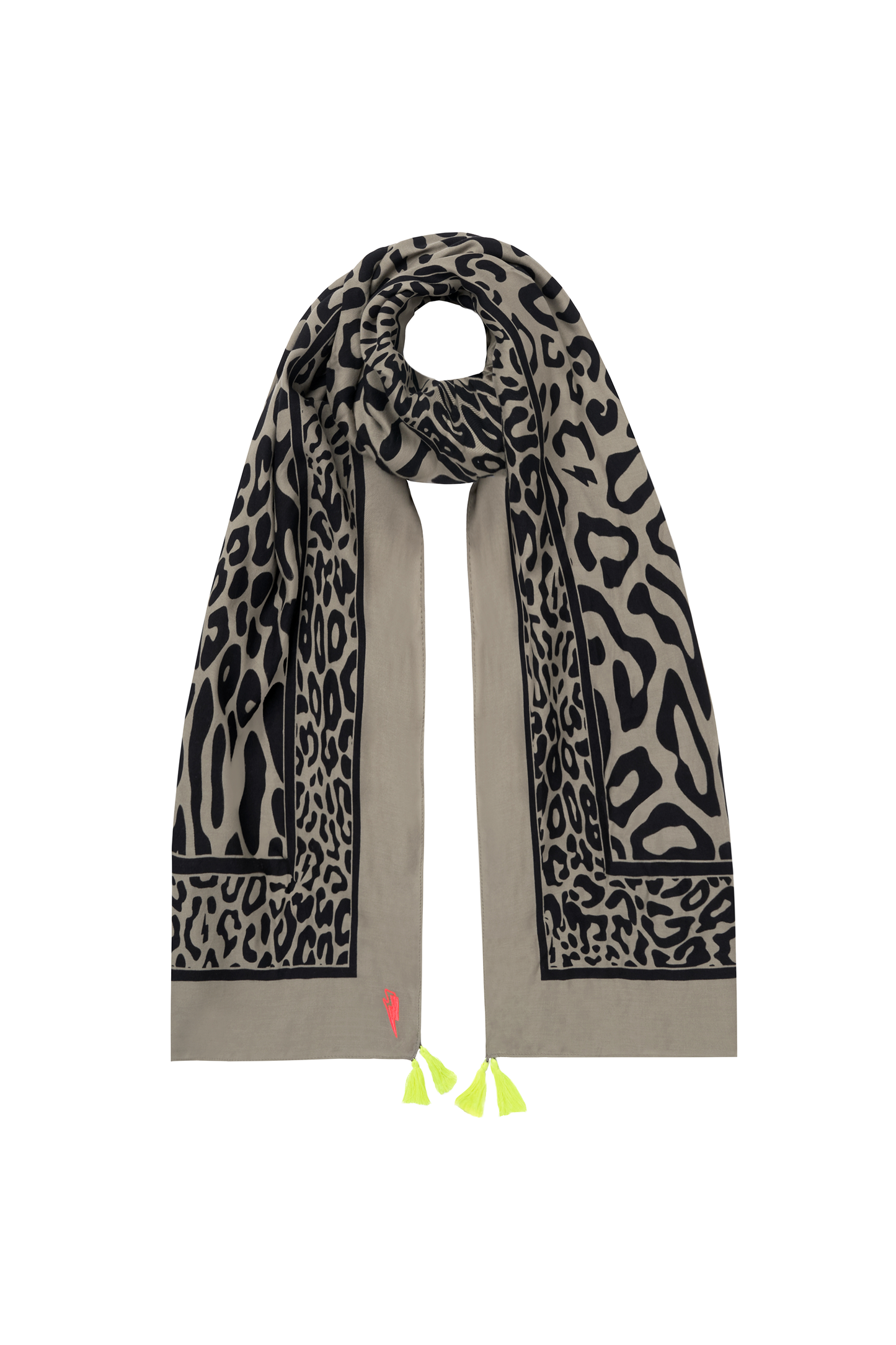 Scamp & Dude x Jodie Kidd Khaki Leopard Charity Super Scarf