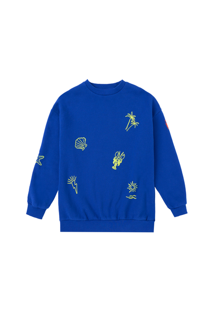 Kids Blue Summer Icon Sweatshirt