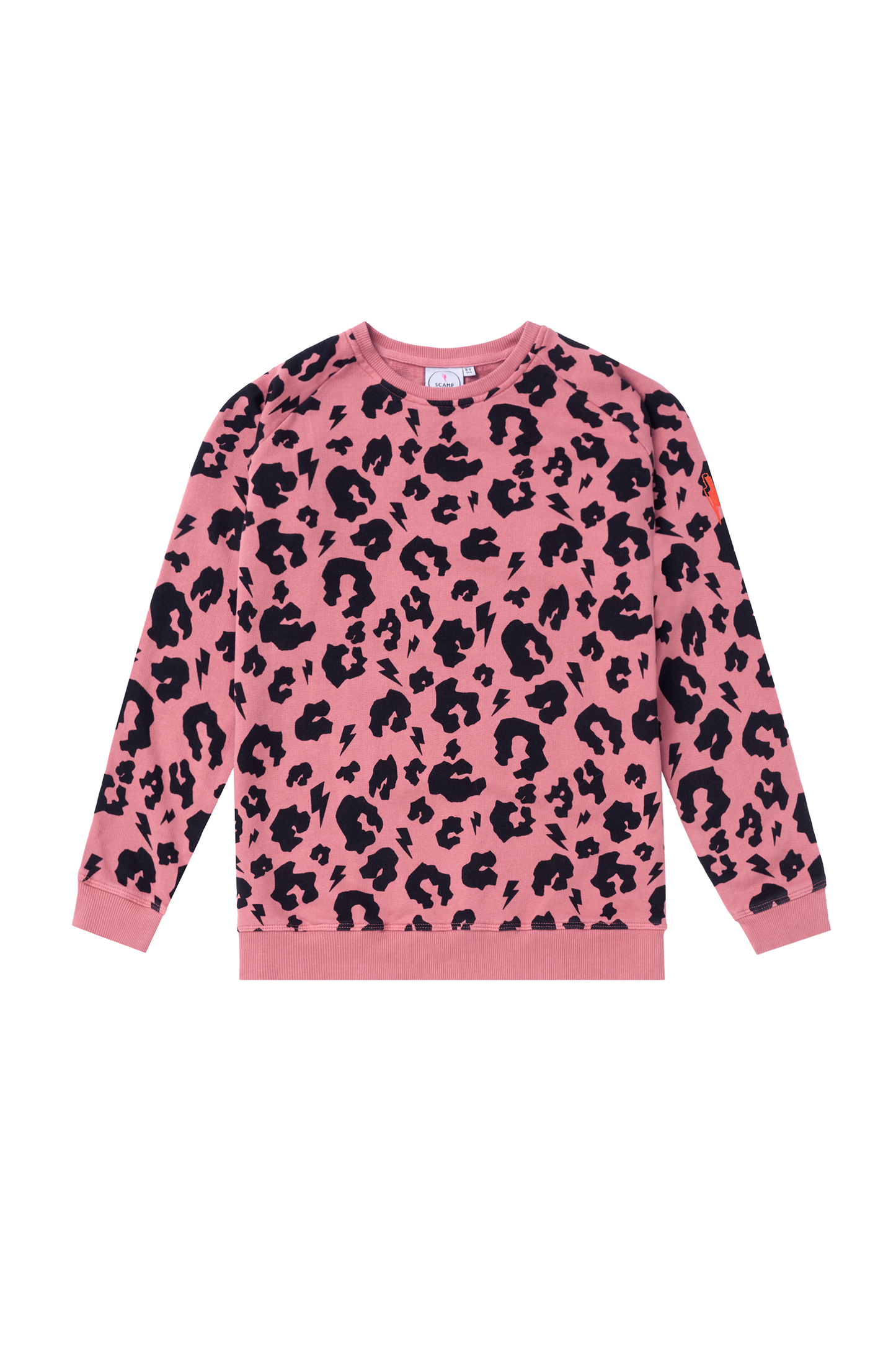 Big Kids Coral with Black Leopard Classic Sweatshirt