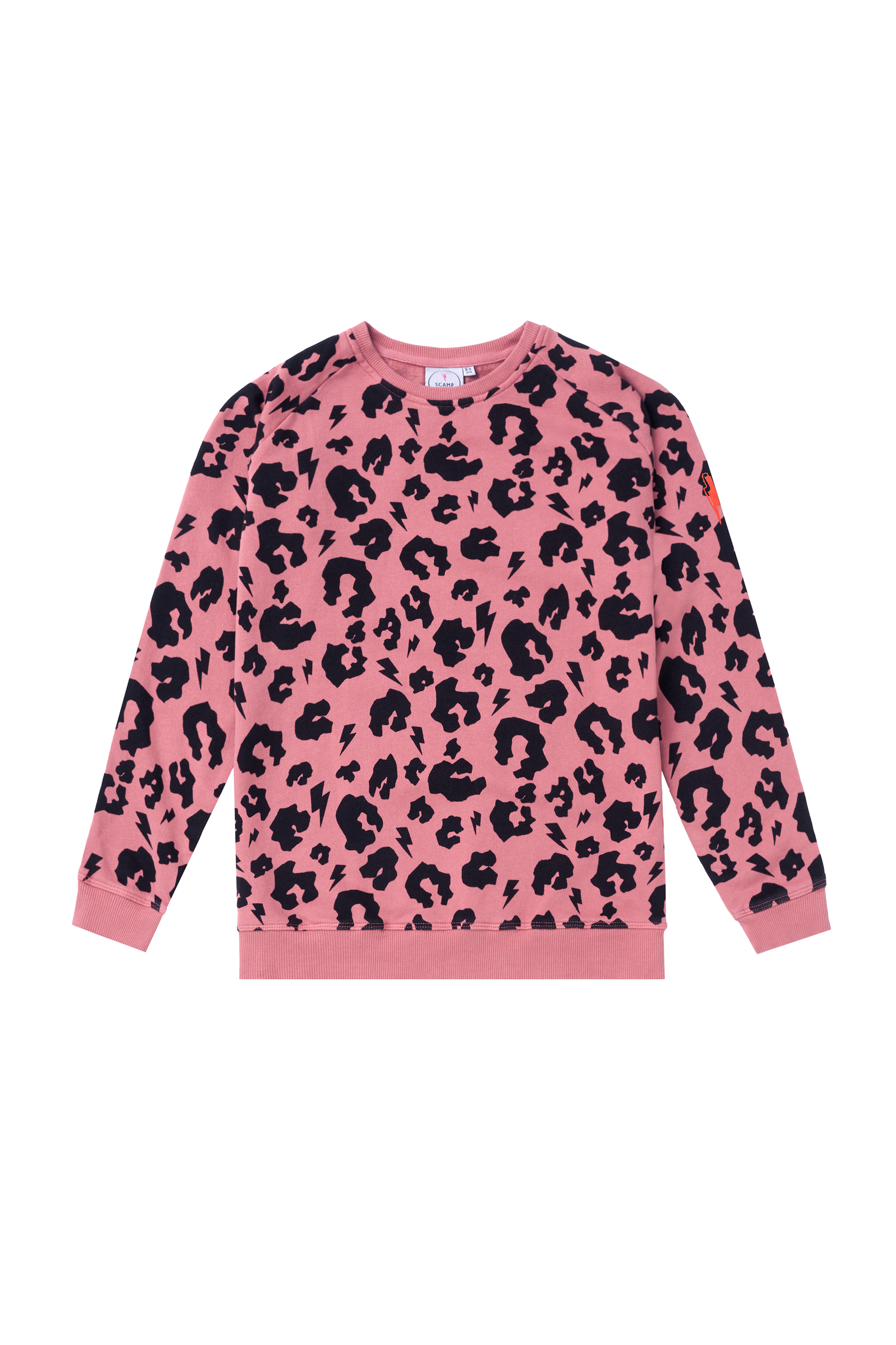 Big Kids Coral with Black Leopard Classic Sweatshirt