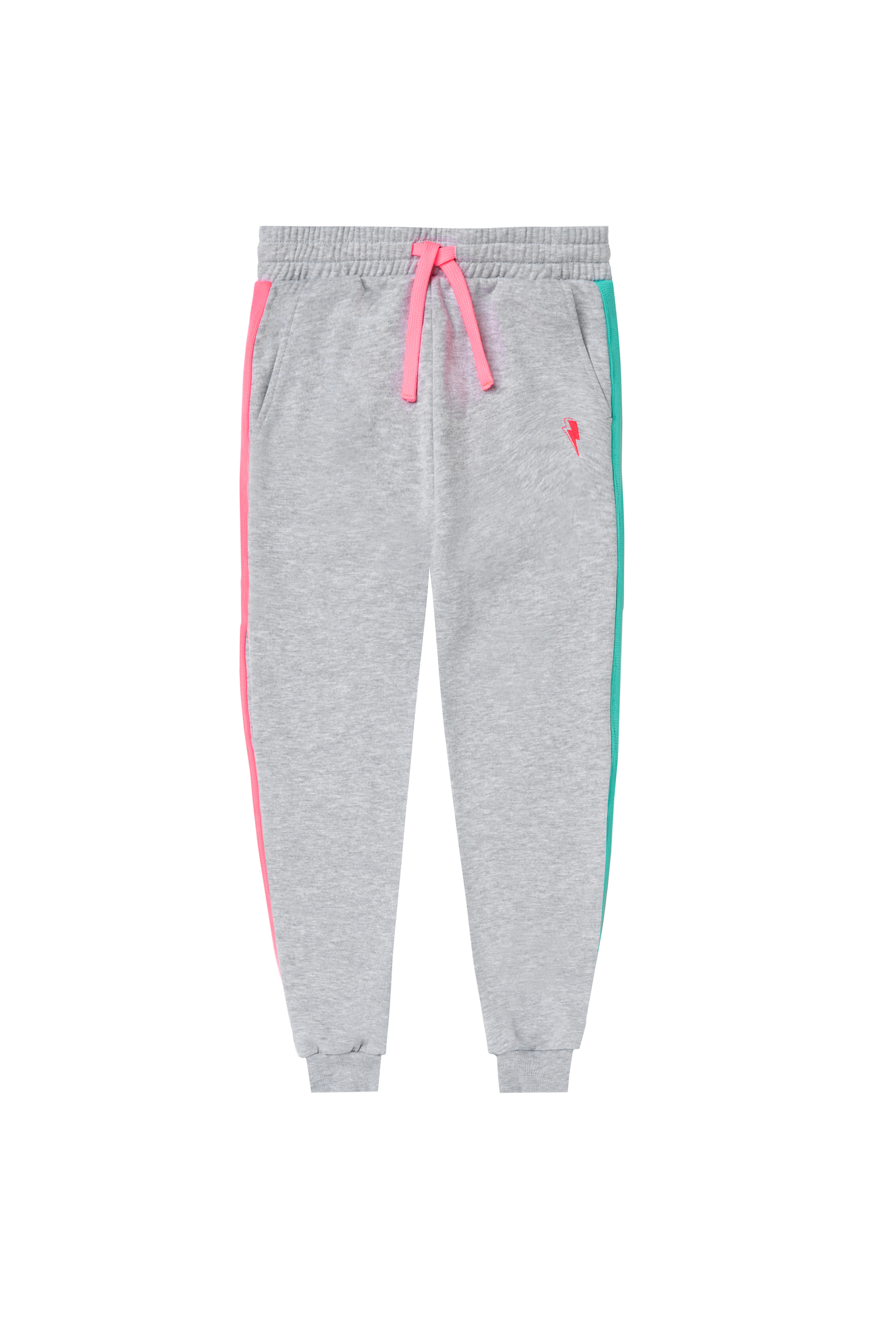 Kids Light Grey Marl Colourblock Joggers