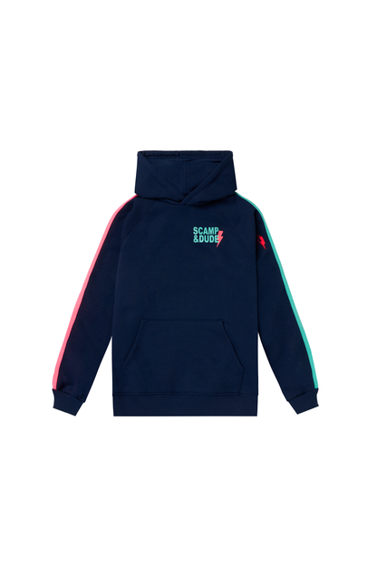 Kids Navy Colourblock Hoodie