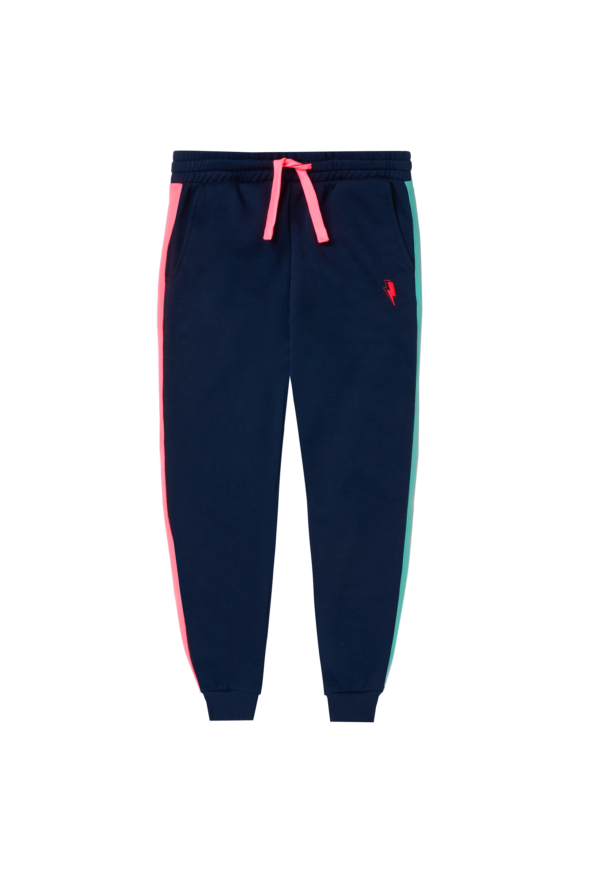 Kids Navy Colourblock Joggers