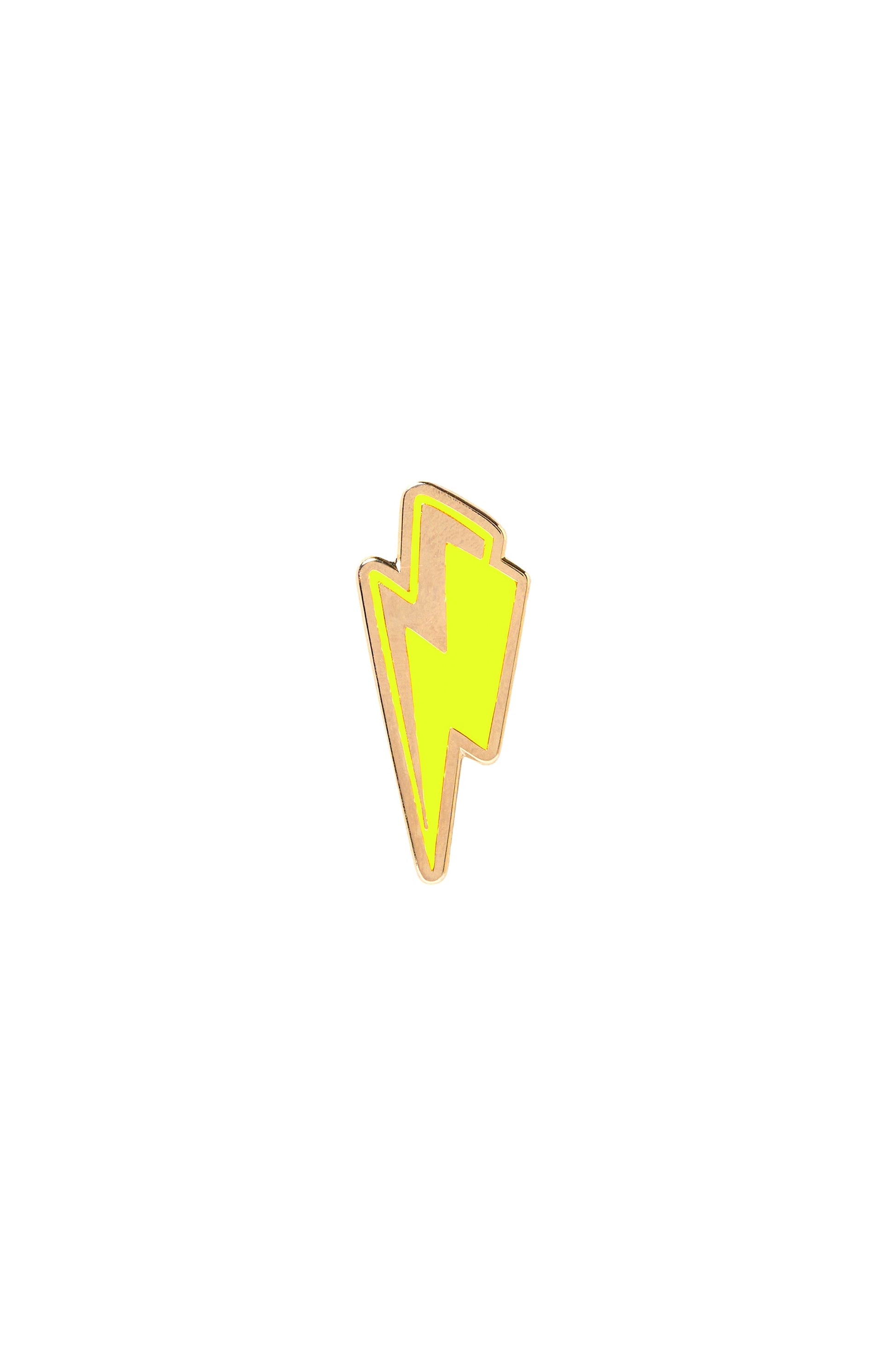 Yellow Lightning Bolt Pin Badge