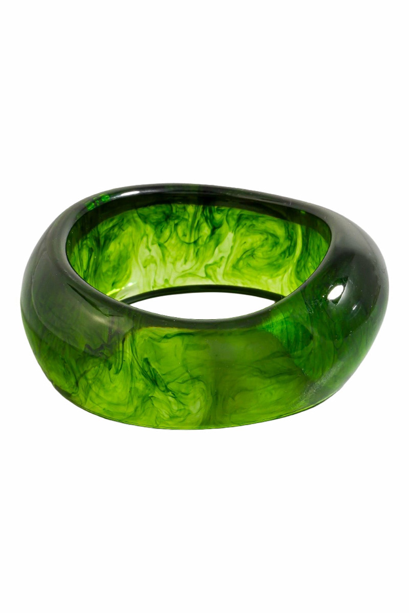 Bernardino Marble Resin Wavy Bangle Bracelet