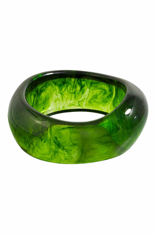 Bernardino Marble Resin Wavy Bangle Bracelet