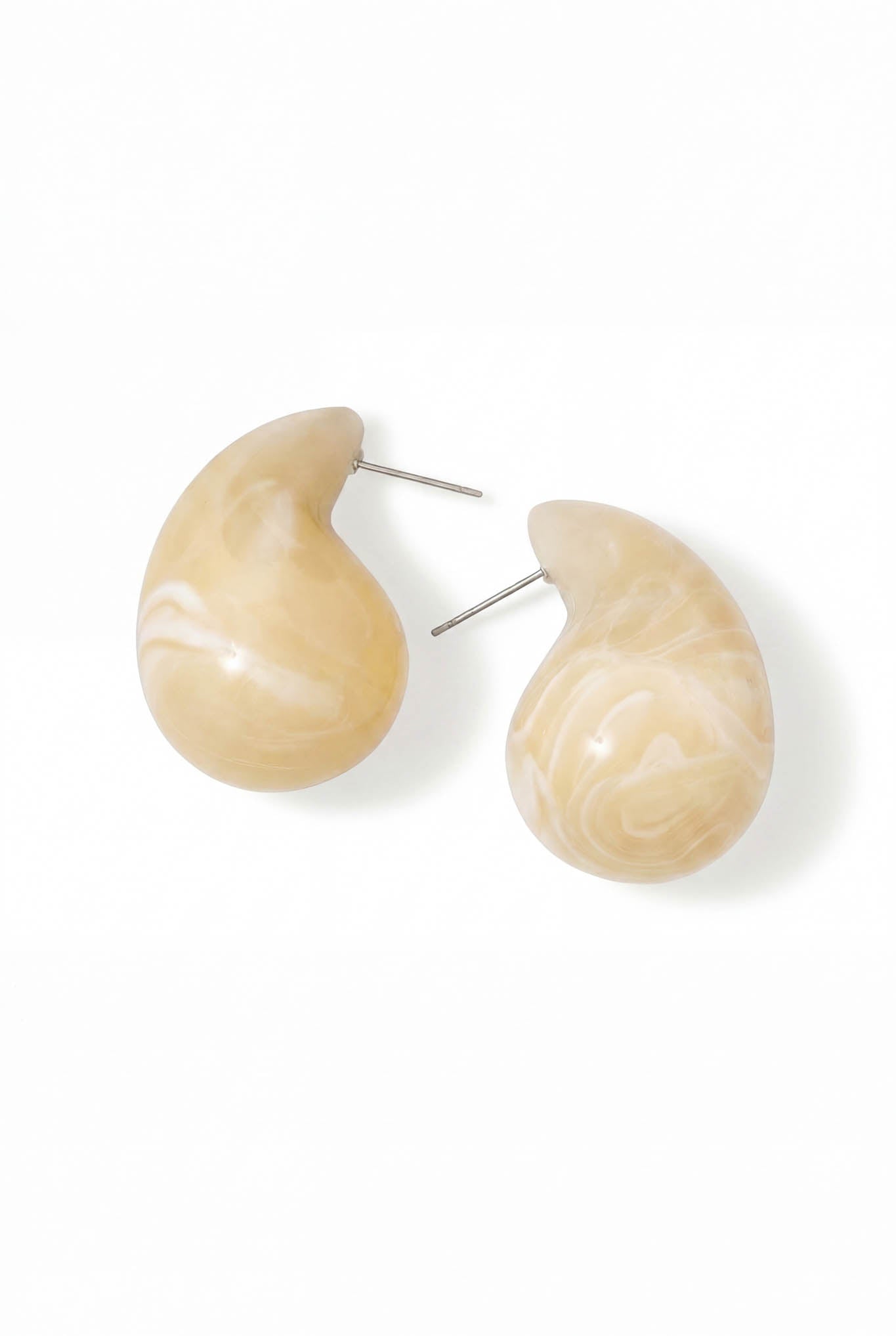 Deronda Marble Resin Teardrop Earrings