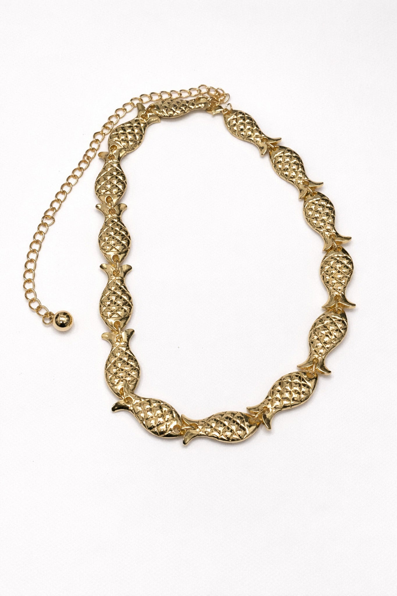 Morro Bay Gold Fish Link Chain Belt