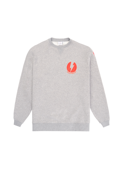 Men's Grey Marl Graphic Bolt Placement Sweatshirt