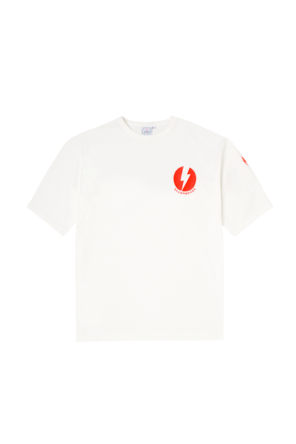 Men's White with Placement Bolt Graphics T-Shirt