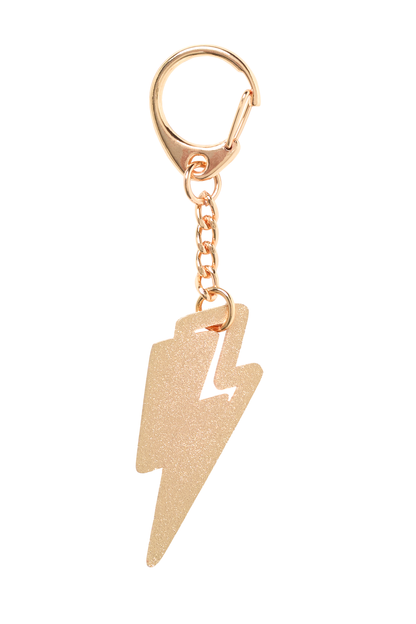 Coral Bolt Metal Keyring