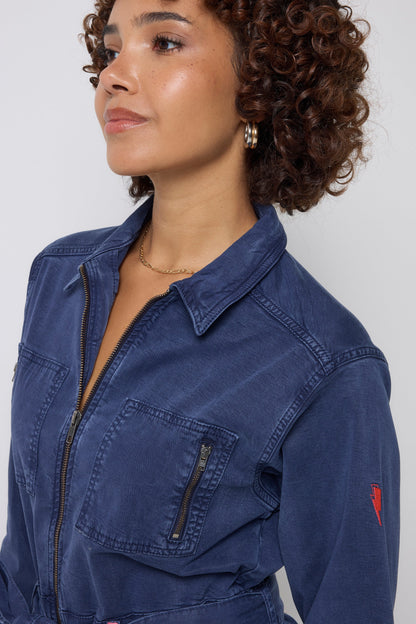 Ink Blue Utility Jumpsuit with TENCEL™ Lyocell