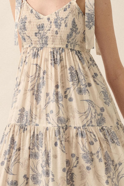 Sentimental Beauty Floral Tiered Ruffle Maxi Dress
