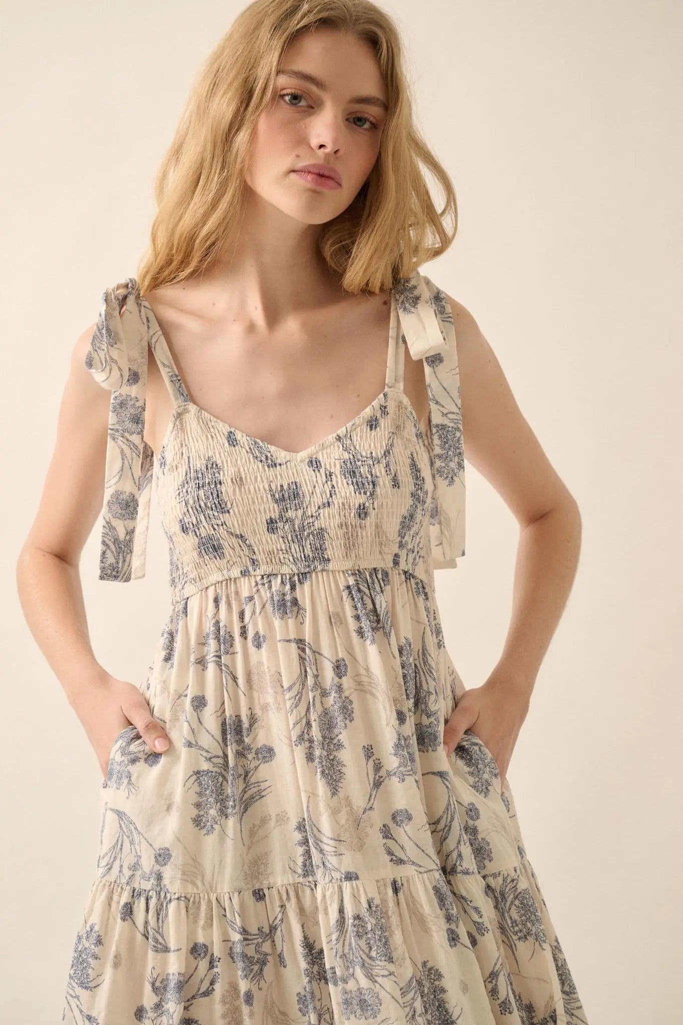 Sentimental Beauty Floral Tiered Ruffle Maxi Dress