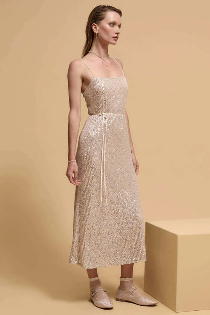 All That Glitters Sequin Midi Slip Dress