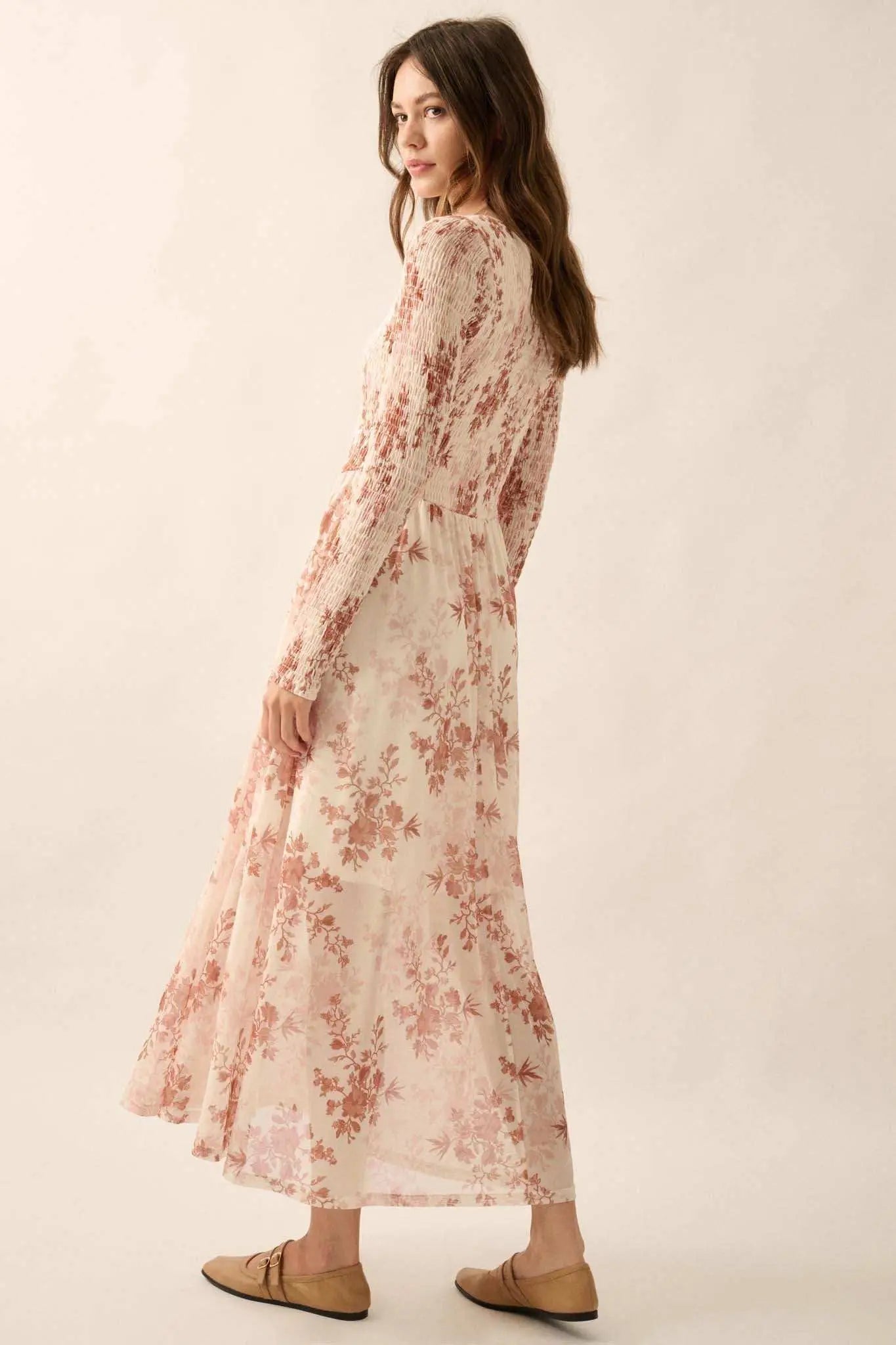 Chasing Wildflowers Smocked Floral Midi Dress
