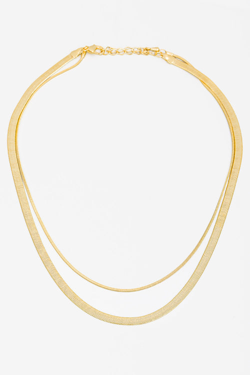 Palisades Layered Gold Snake Chain Necklace
