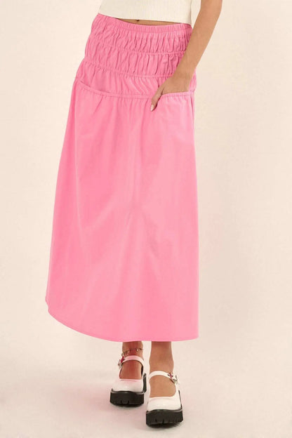 Honest to Goodness Gathered Pocket Maxi Skirt
