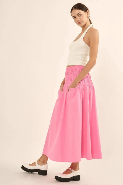 Honest to Goodness Gathered Pocket Maxi Skirt