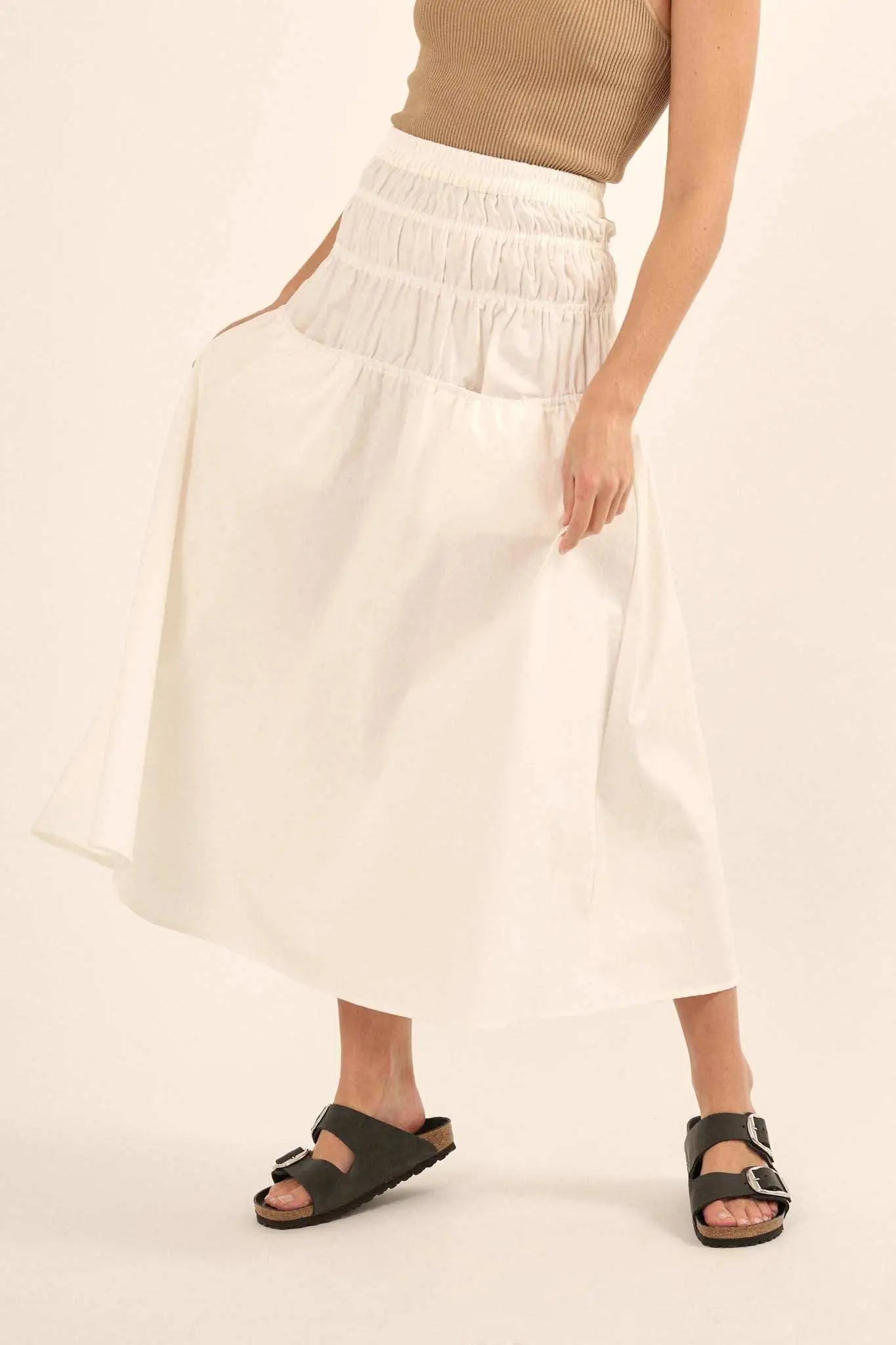 Honest to Goodness Gathered Pocket Maxi Skirt