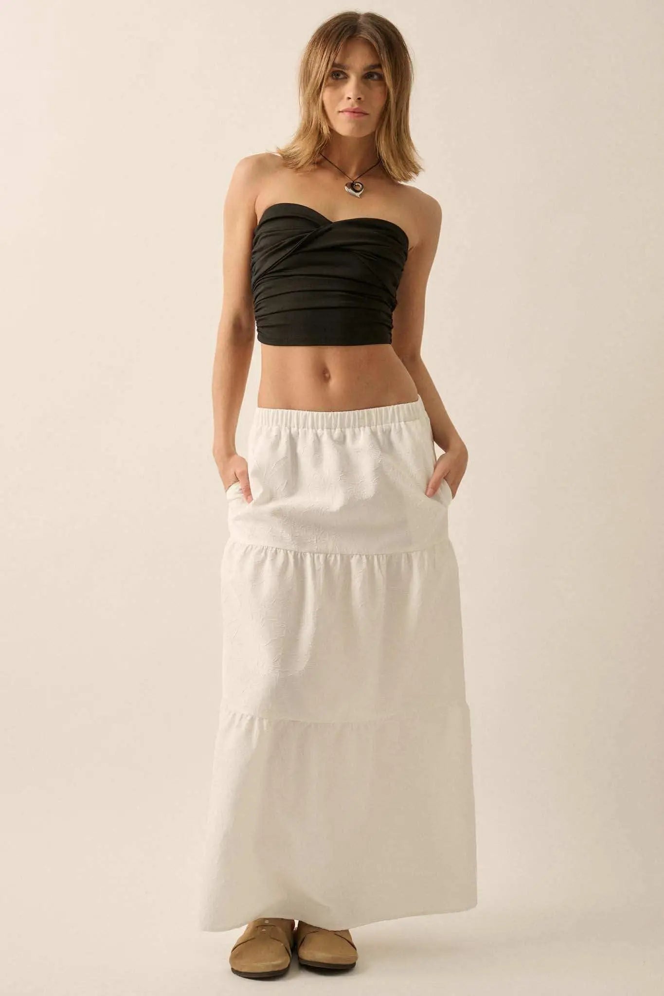 Lifted Fit Ruched Sweetheart Tube Top
