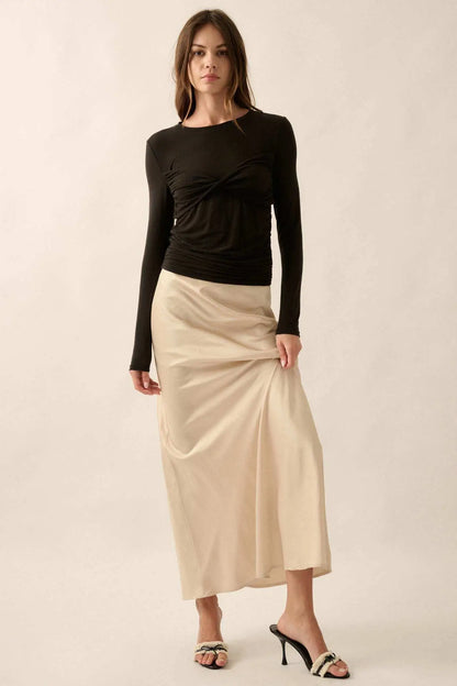In a Twist Layered Twist-Front Baby Rib Top