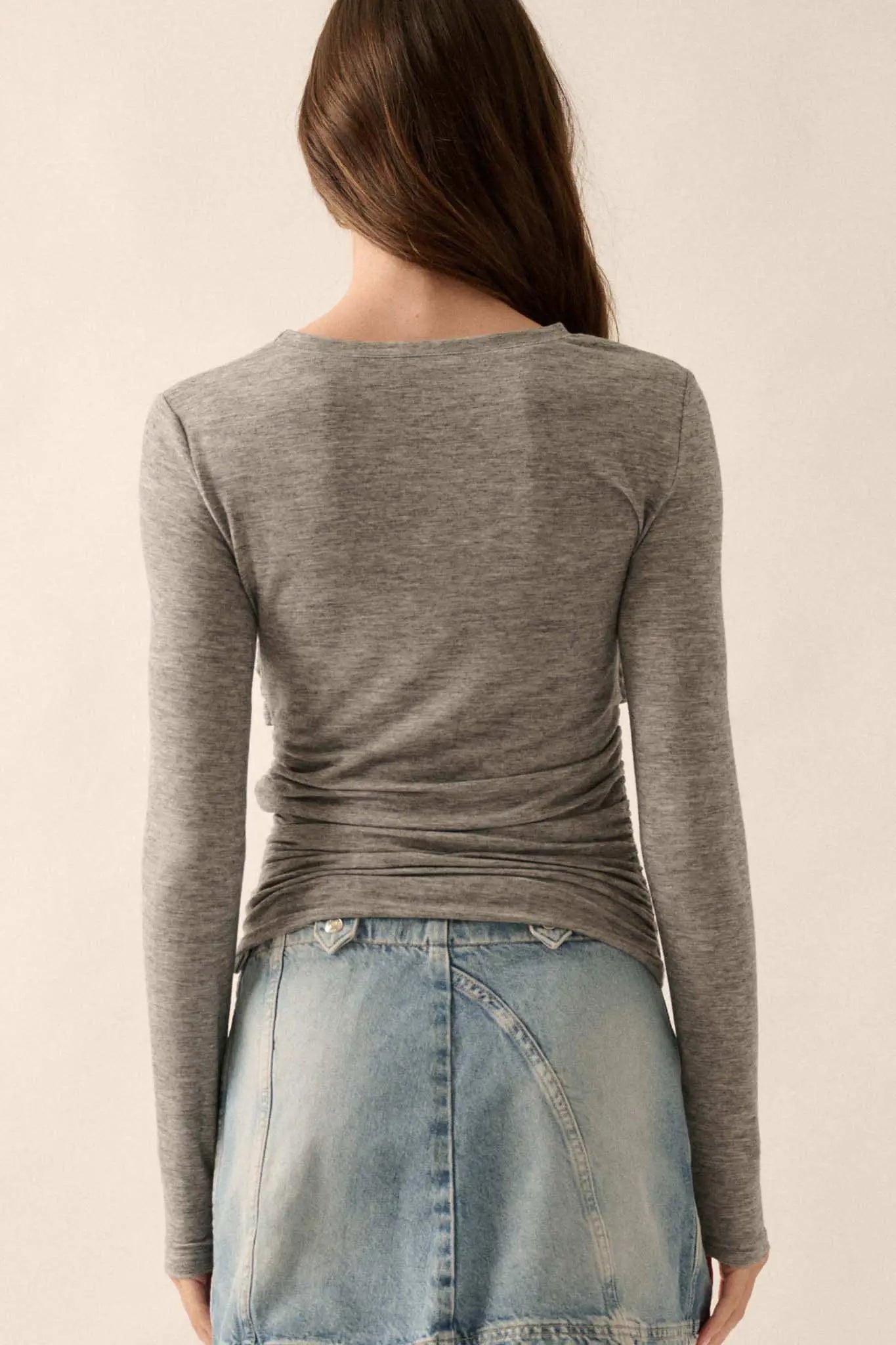 In a Twist Layered Twist-Front Baby Rib Top