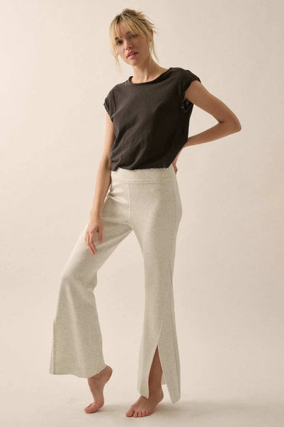 Easy Fit Cropped Raw-Edge Cap-Sleeve Muscle Tee