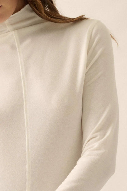 Above and Beyond Mock-Neck Baby Rib Top