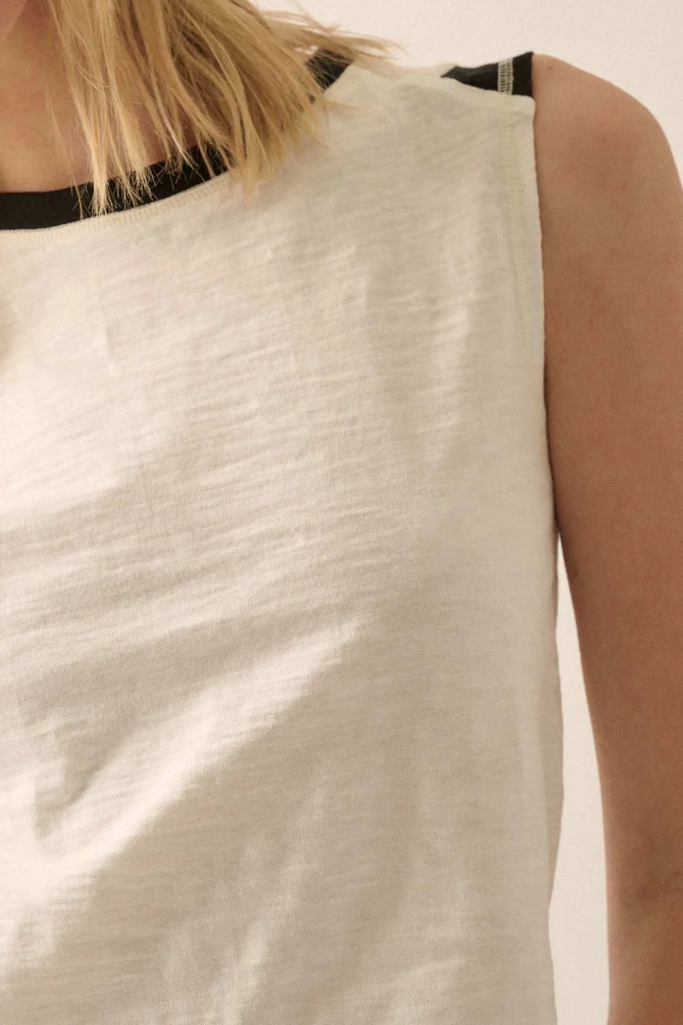 Easy Fit Colorblock Sleeveless Muscle Tee