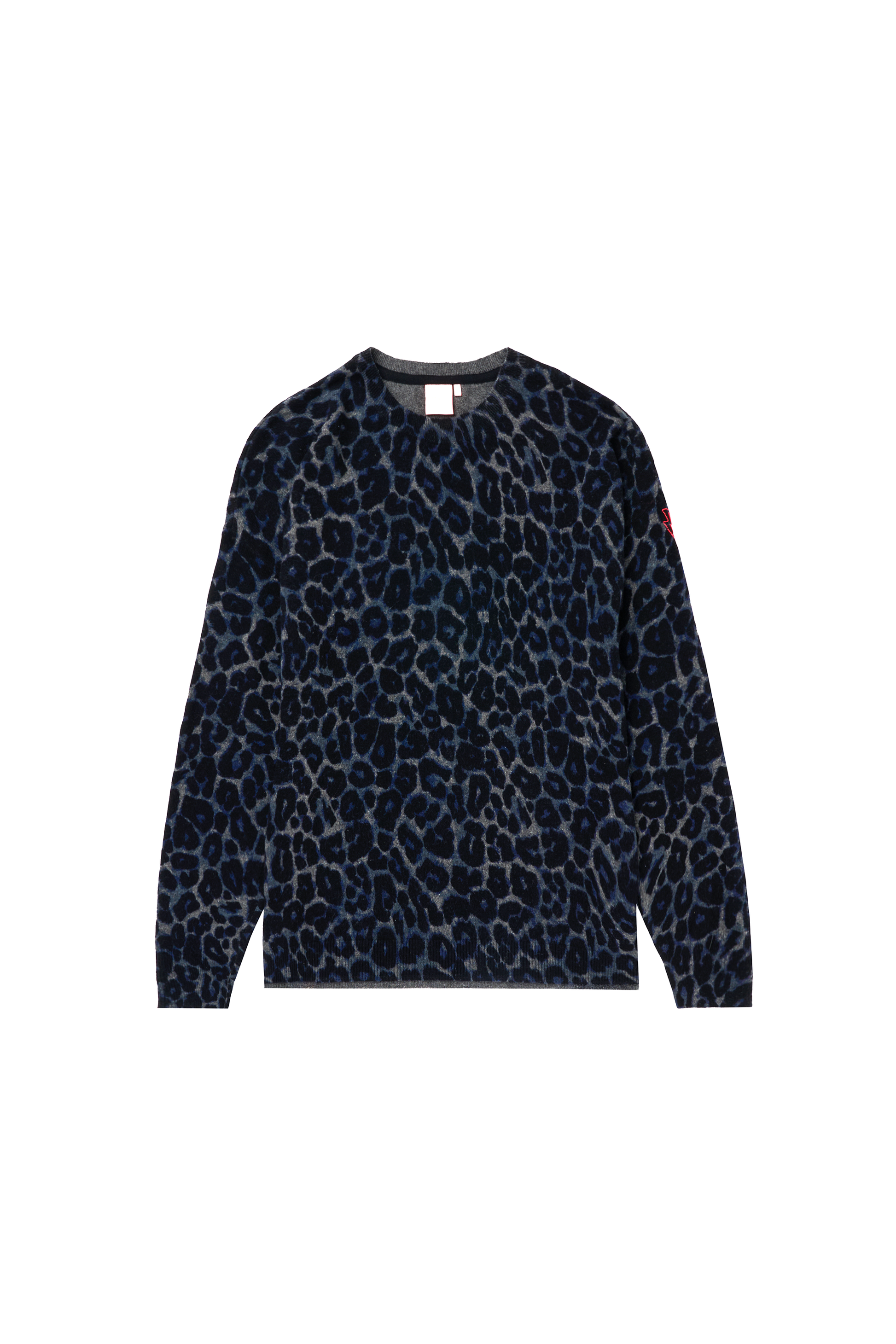 Navy Jaguar Printed Knit Jumper