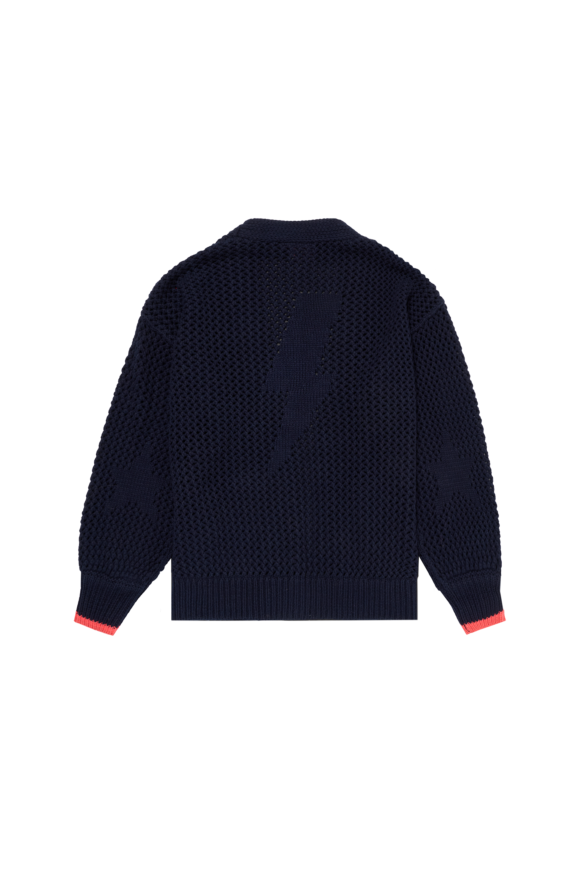 Navy Star and Lightning Bolt Knitted Crochet Cardigan