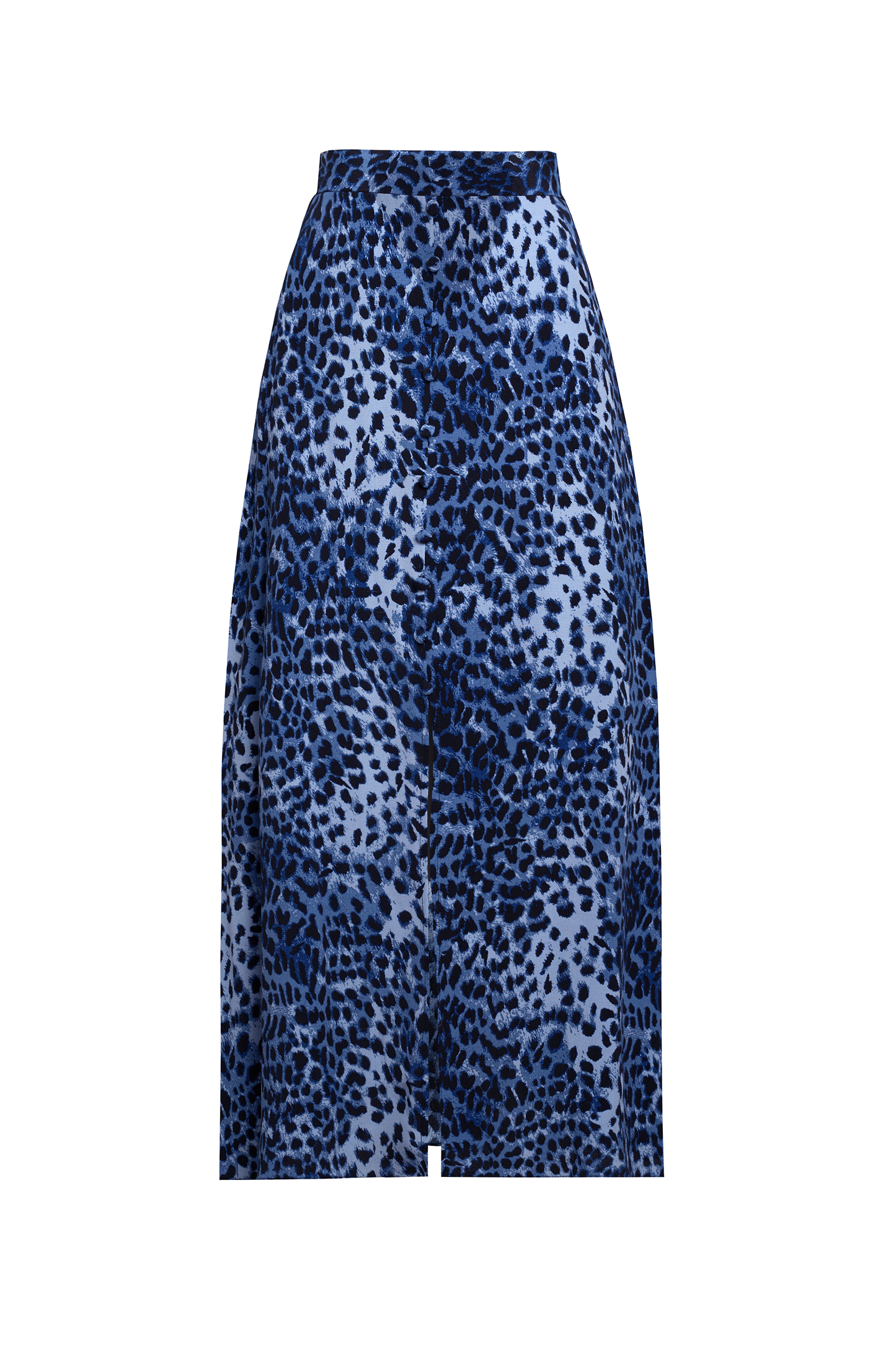 Navy Cheetah Midi Skirt