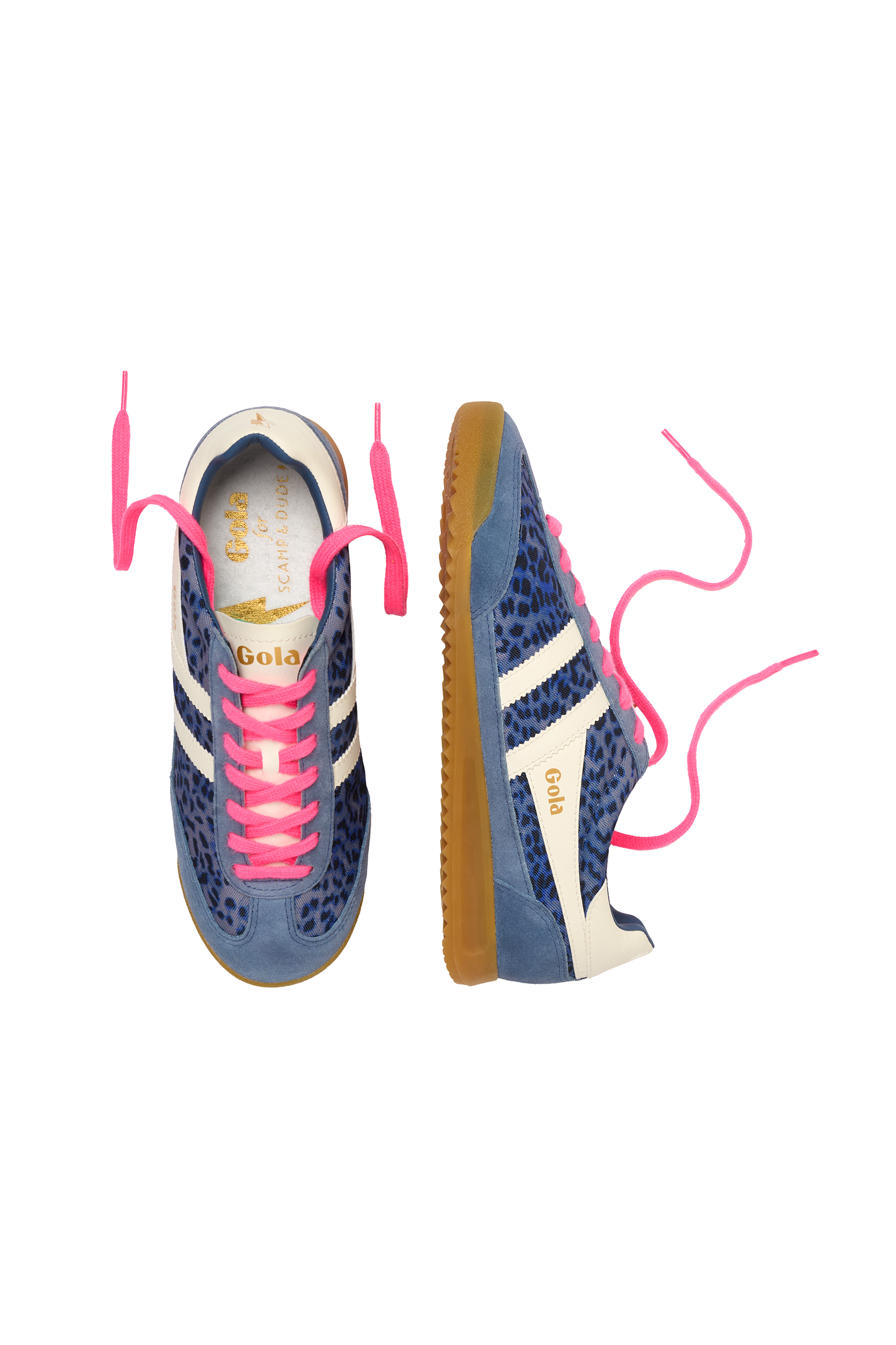 Gola for Scamp & Dude Navy Cheetah Tornado Trainers