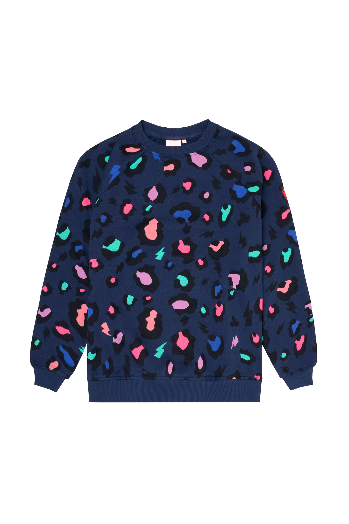 Navy with Rainbow Snow Leopard Sweatshirt