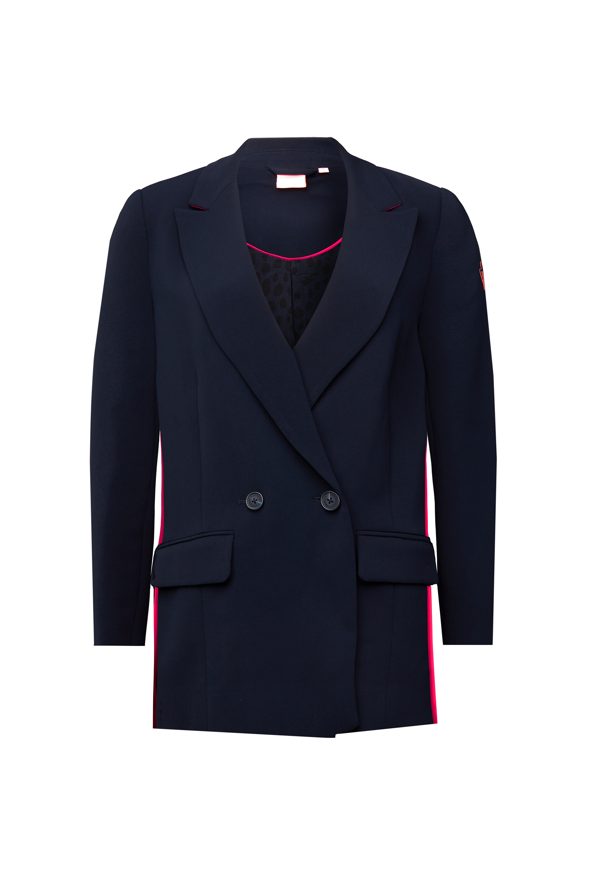 Navy with Pink Side Stripe Blazer